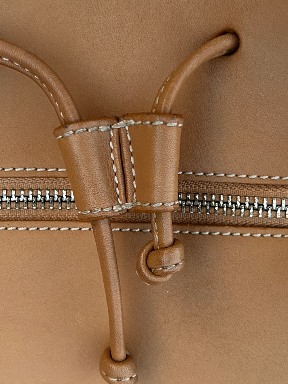 Vintage Coach 9858 Tan Glove‑Tanned Leather Drawstring Backpack - Picture 12 of 16